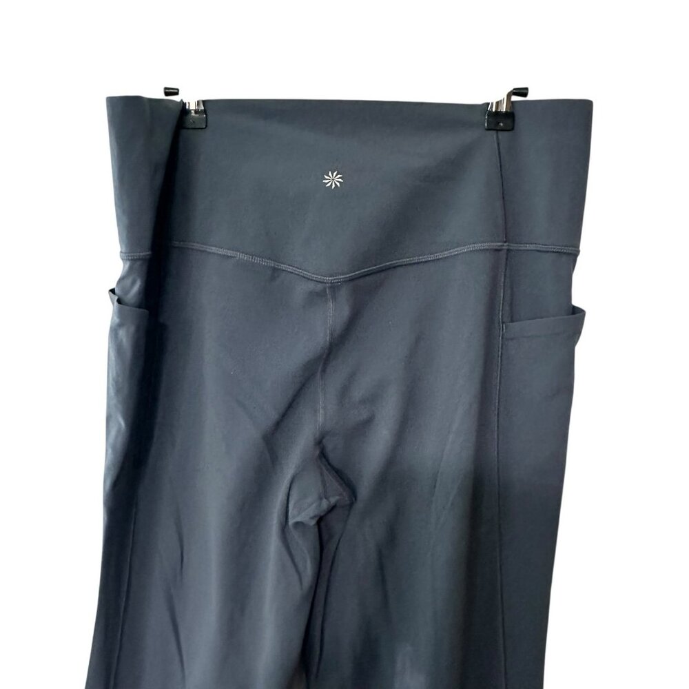 ATHLETA Salutation Stash Flare Pant Gray Pocket Leggings Women’s Size XL Active - Picture 6 of 8